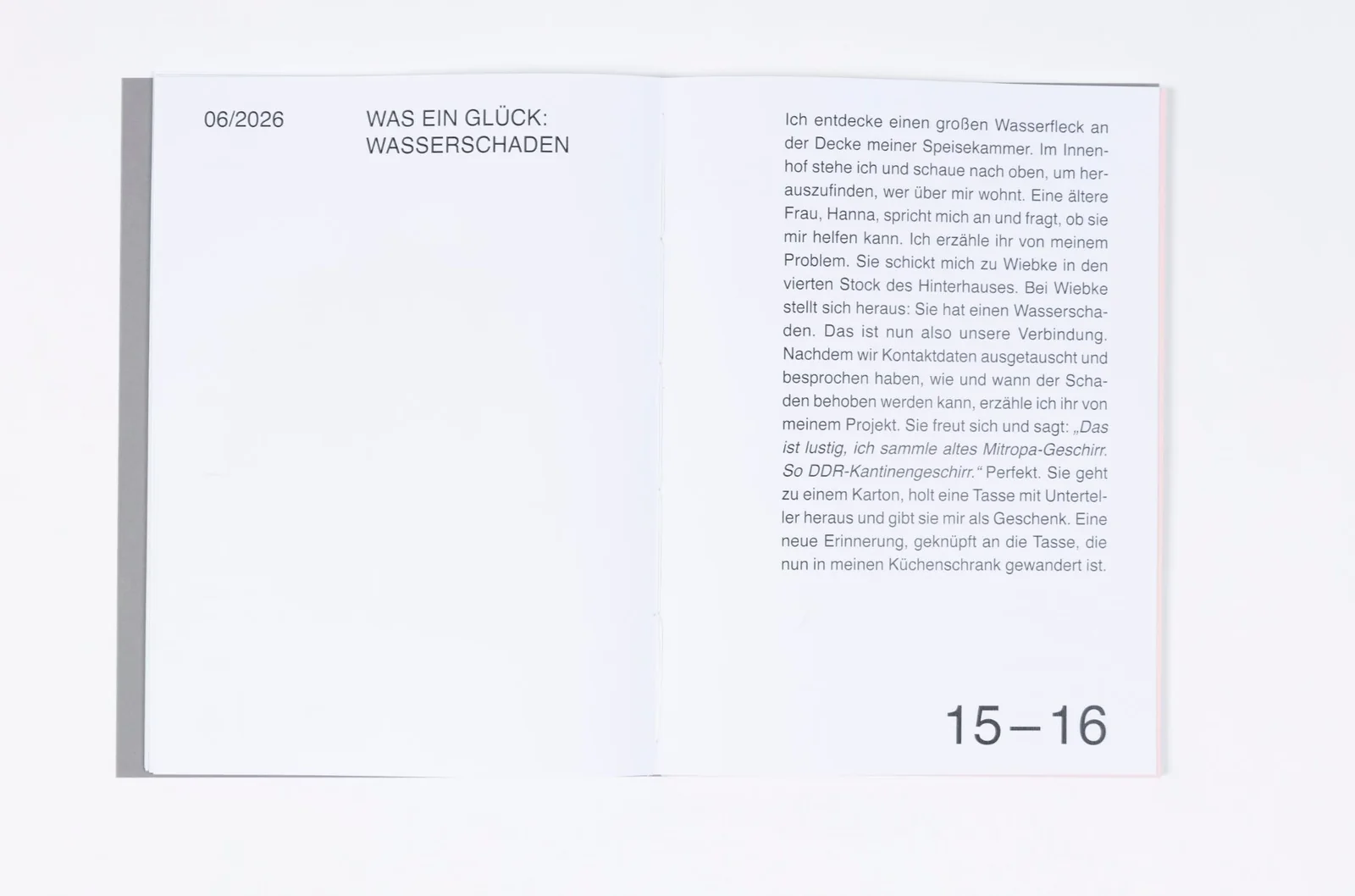ZWEITER GANG — Doppelseite